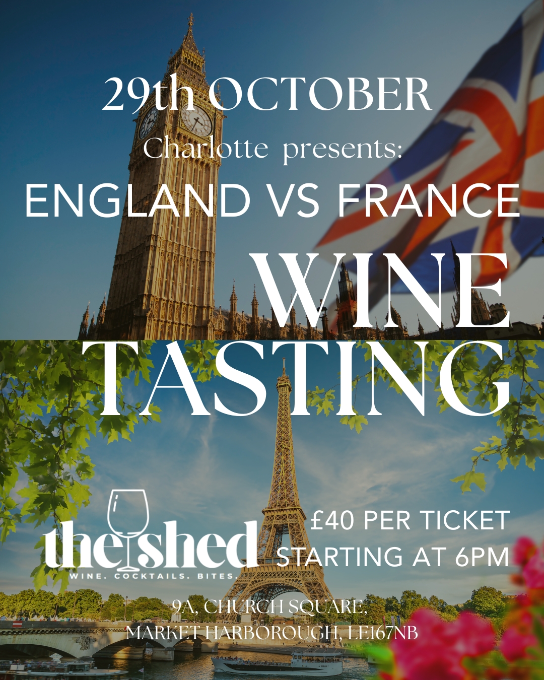 Wine Tasting - ENGLAND VS FRANCE